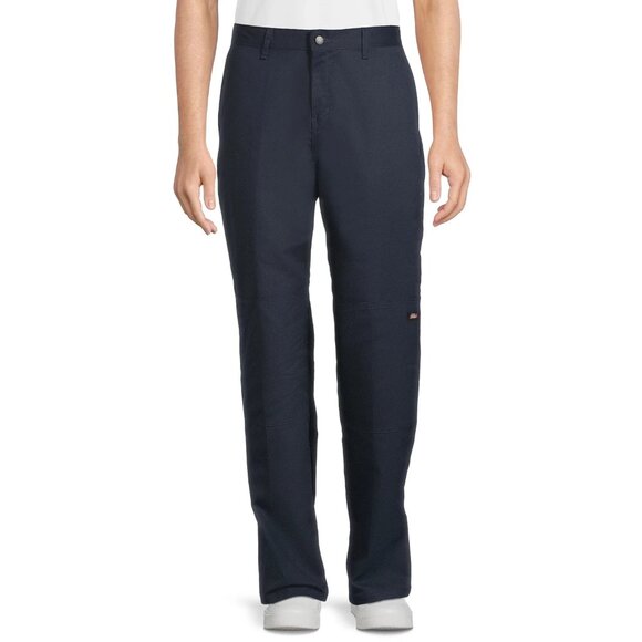 Genuine Dickies Men's Double Knee Pants, Size 34x30, Dark Navy, Bootcut Leg - Picture 1 of 4